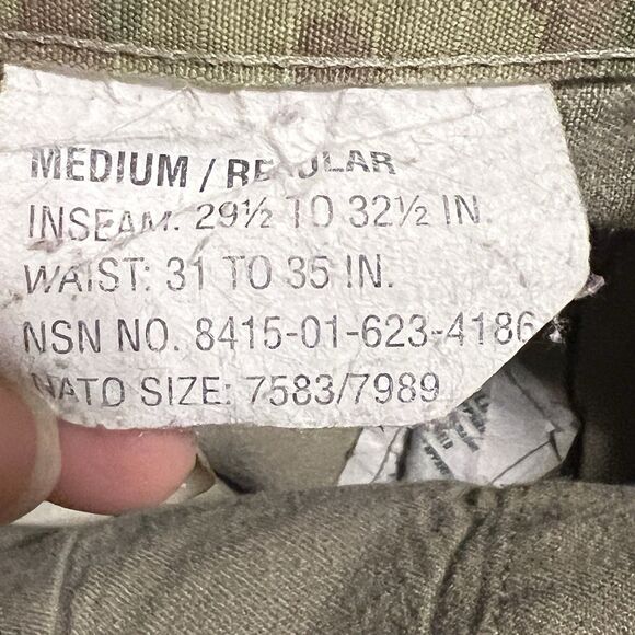Multicam Pants Medium Regular OCP Camouflage Combat Trousers US Army - Picture 11 of 13